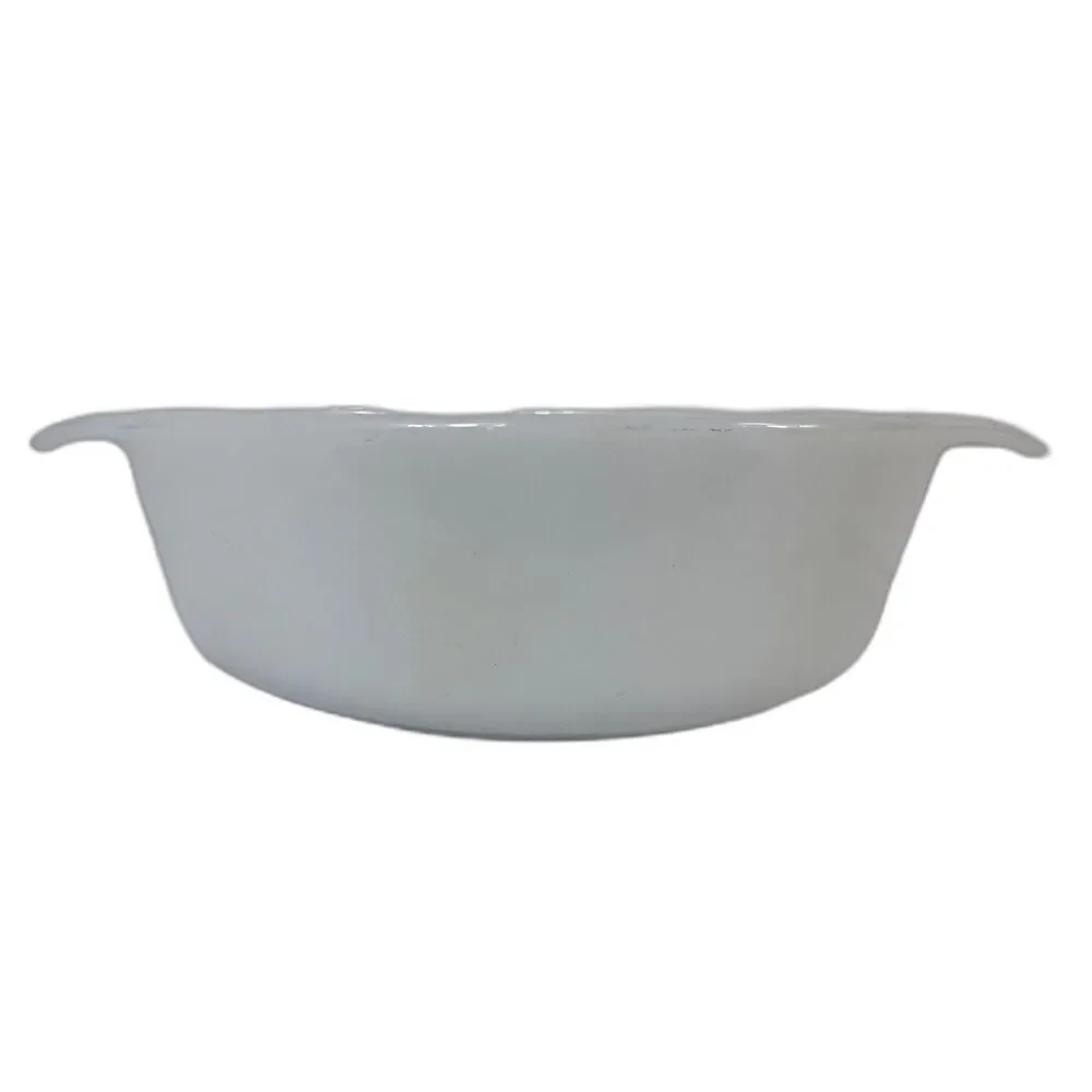 VTG Anchor Hocking Fall Vegetable Harvest Casserole Dish White 1 Quart No Lid